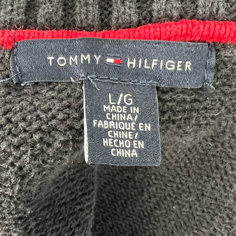 TOMMY HILFIGER 100%‎ COTTON CLASSIC QUARTER ZIP BLUE PULLOVER SWEATER - Picture 5 of 7